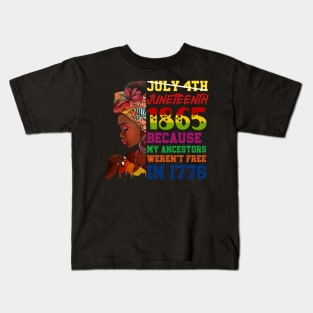 Black History Juneteenth 1865 African American Pride Melanin Kids T-Shirt